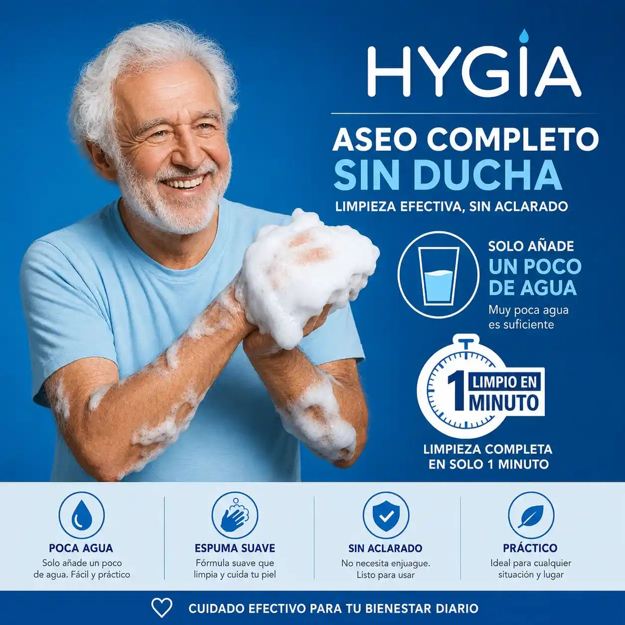 Hygia® Toallas Jabonosas Sin Aclarado