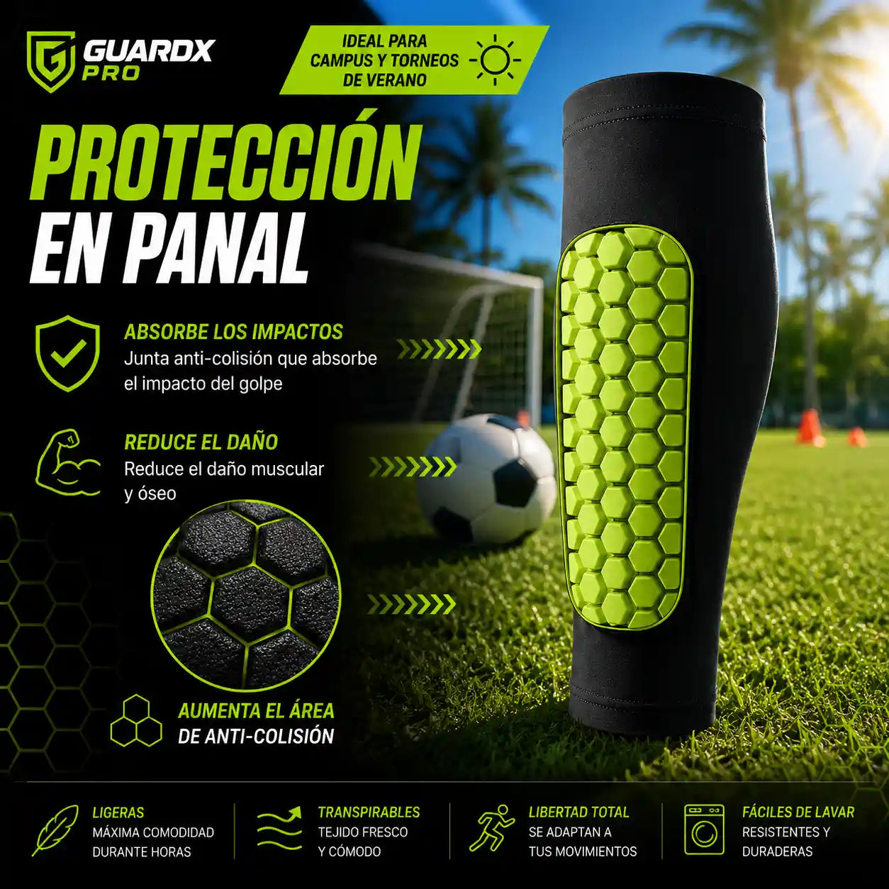 GuardX Pro Espinilleras