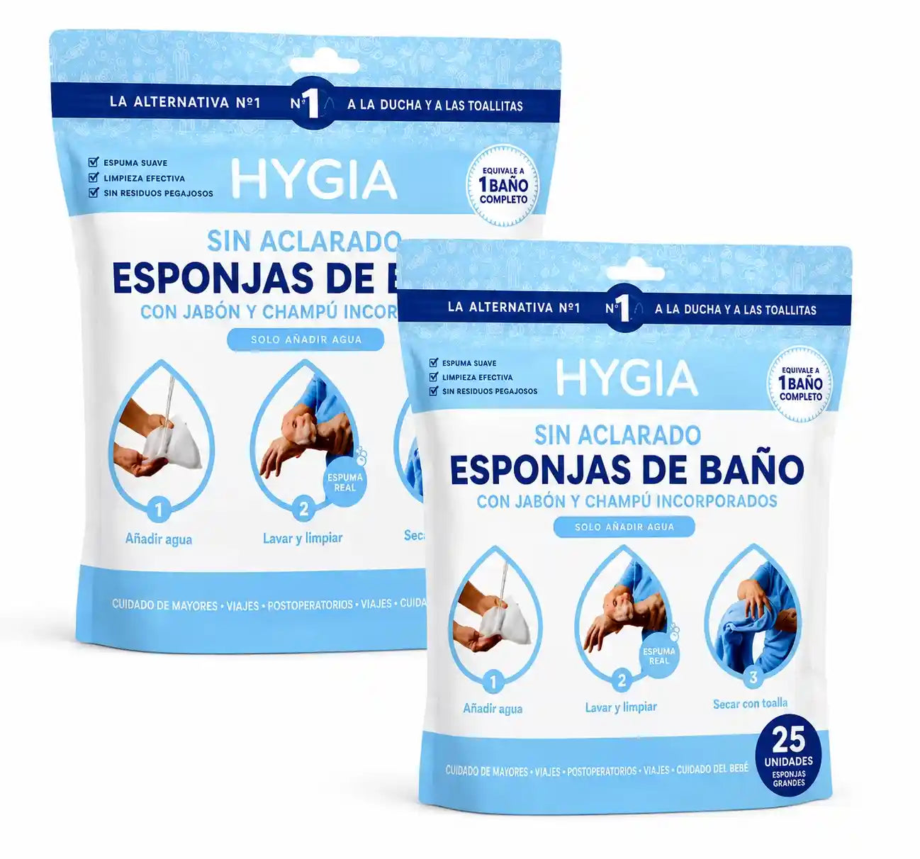 Hygia® Toallas Jabonosas Sin Aclarado